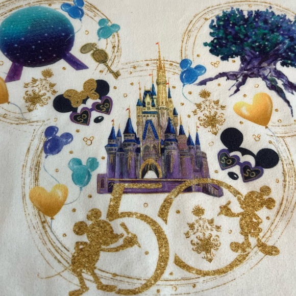 Disneyworld Anniversary swing skirt & crop top set mickey minnie mouse castle - Picture 4 of 10